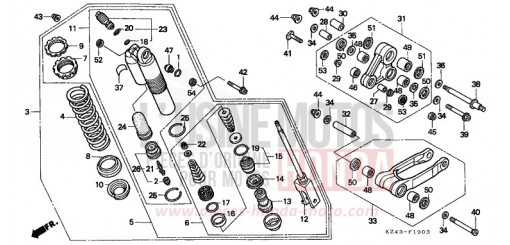 REAR CUSHION (CR125RV) CR125RV de 1997